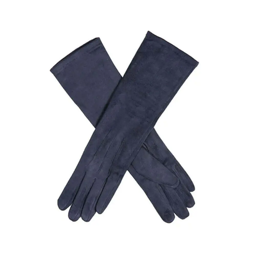 Dents Embroidered Faux Suede Long Glove Ts